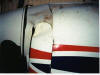 Bird strike damage on a Bonanza