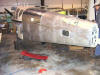 Fuselage skins being replaced on a Bonanza