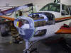 Upgraded engine being installed in a Bonanza